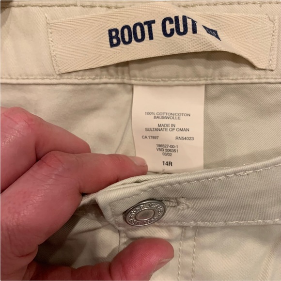 Gap pants, stone, boot cut, size 14R - Picture 4 of 5